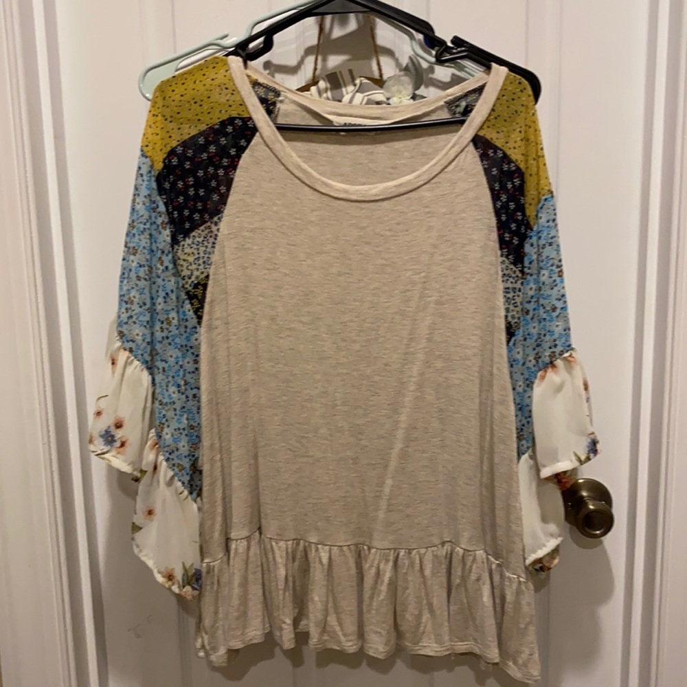 Floral patchwork top